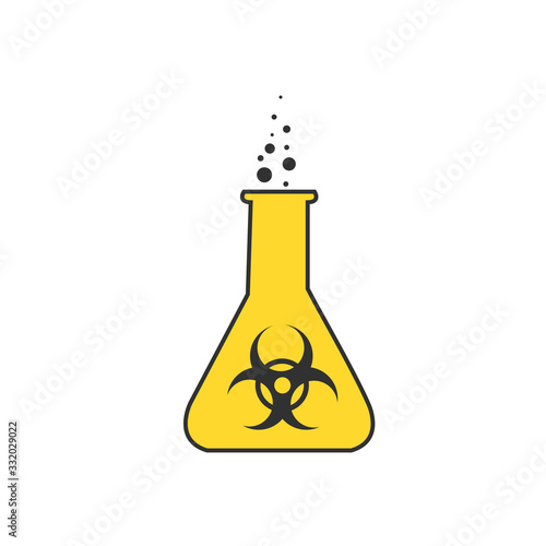 Coronavirus yellow test tub...