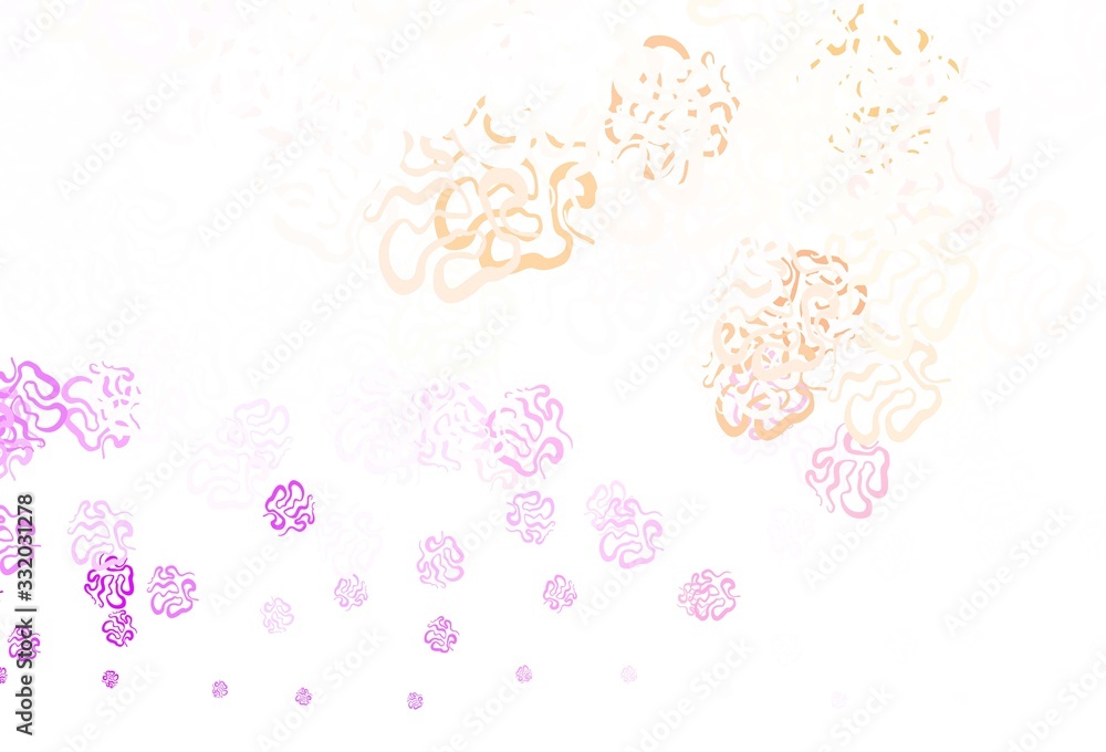 Light Pink, Red vector template with chaotic shapes. Light Pink, Red vector template with chaotic shapes.