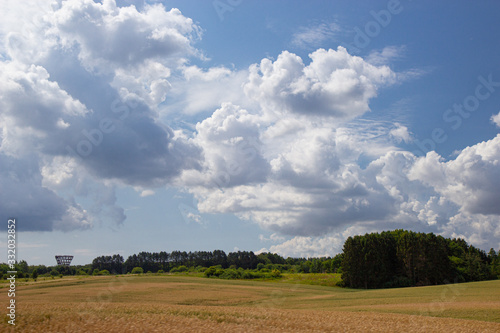 Farmland landscape of Lolland island in southern Denmark