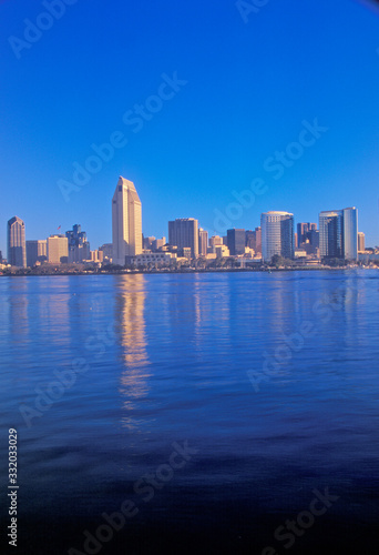 Morning light on the San Diego Bay, view from Coronado, San Diego, California © spiritofamerica