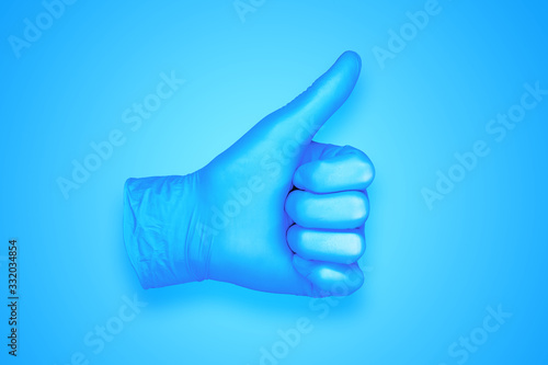 rubber glove isolated on background / abstract background photo