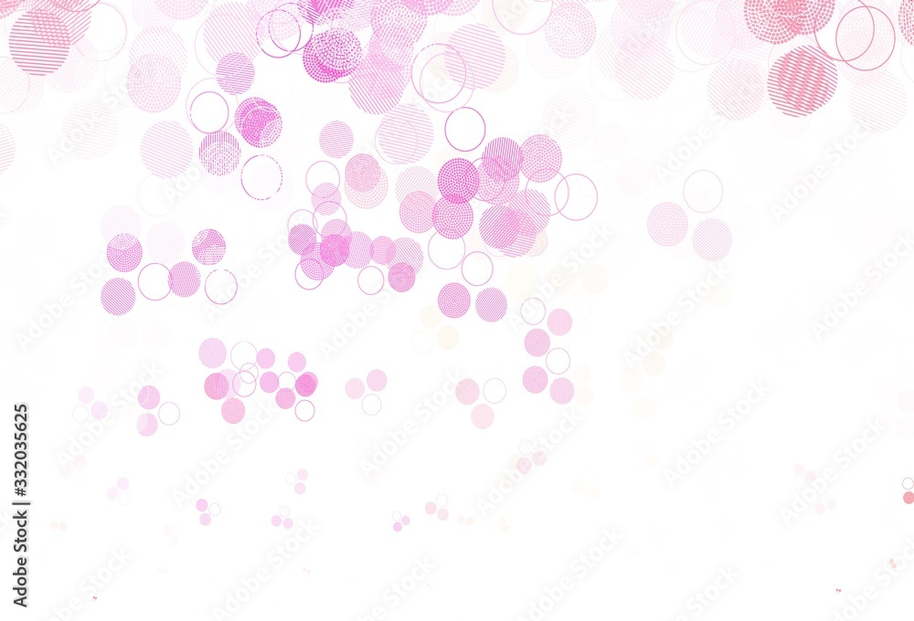 Light Red, Yellow vector background with spots.