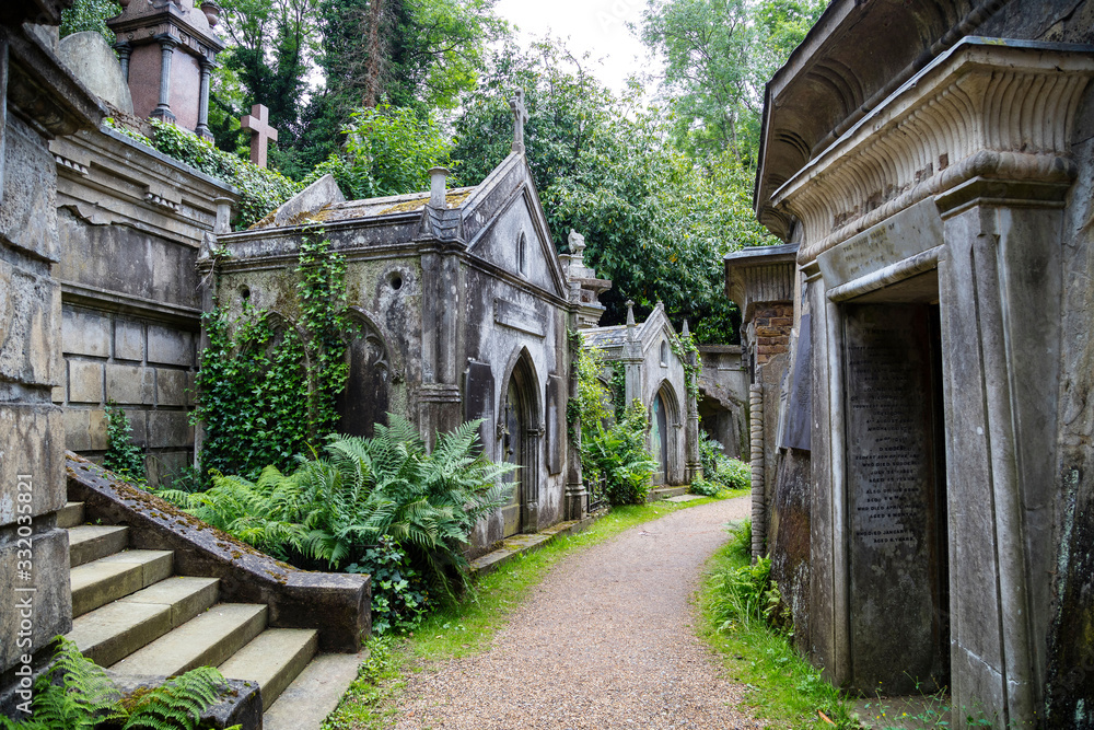 Ταπετσαρία Gravestones at Highbury Cemetary, London