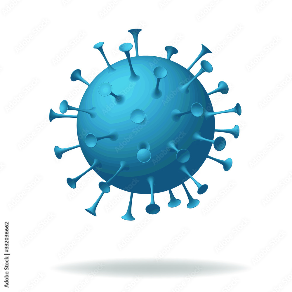 Single detalized realistic style coronavirus COVID-19 virus isolated on a white background. Novel coronavirus Covid-19 outbreak. Editable vector illustration for your design. Single detalized realistic style coronavirus COVID-19 virus isolated on a white background. Novel coronavirus Covid-19 outbreak. Editable vector illustration for your design.