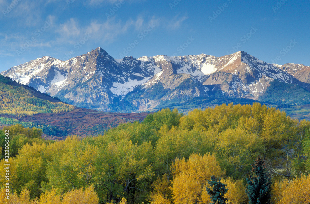 Wilson Peak in the Sneffels Mountain Range, Dallas Divide, Last Dollar Ranch Road, Colorado Wilson Peak in the Sneffels Mountain Range, Dallas Divide, Last Dollar Ranch Road, Colorado