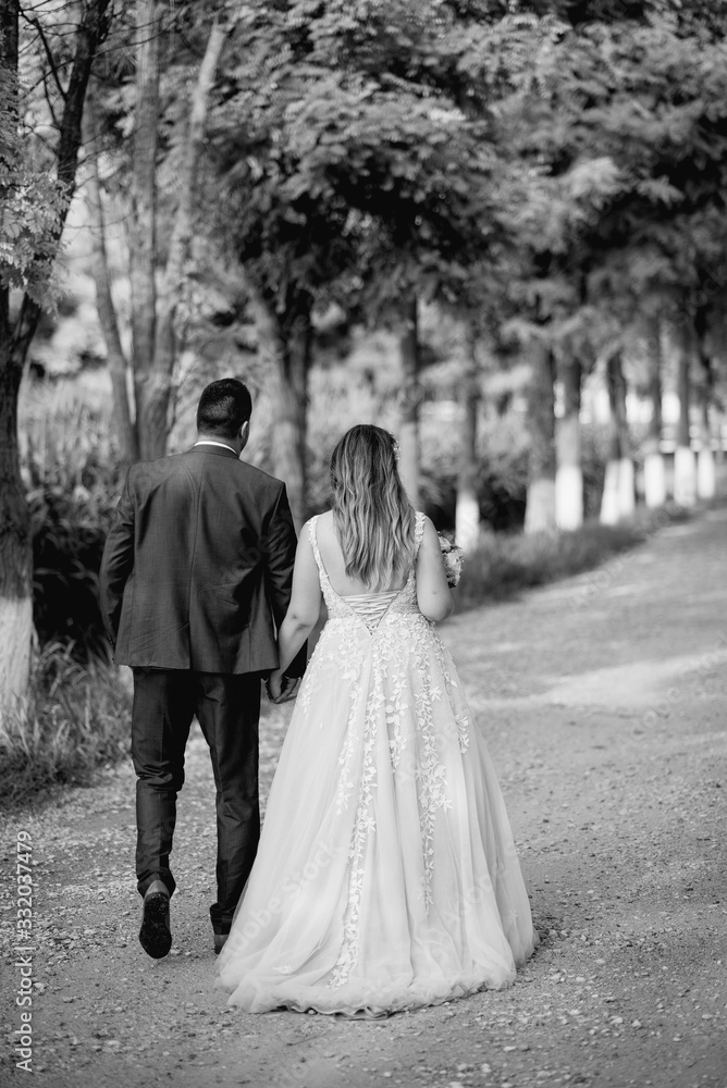 The bride and groom on their wedding day The bride and groom on their wedding day