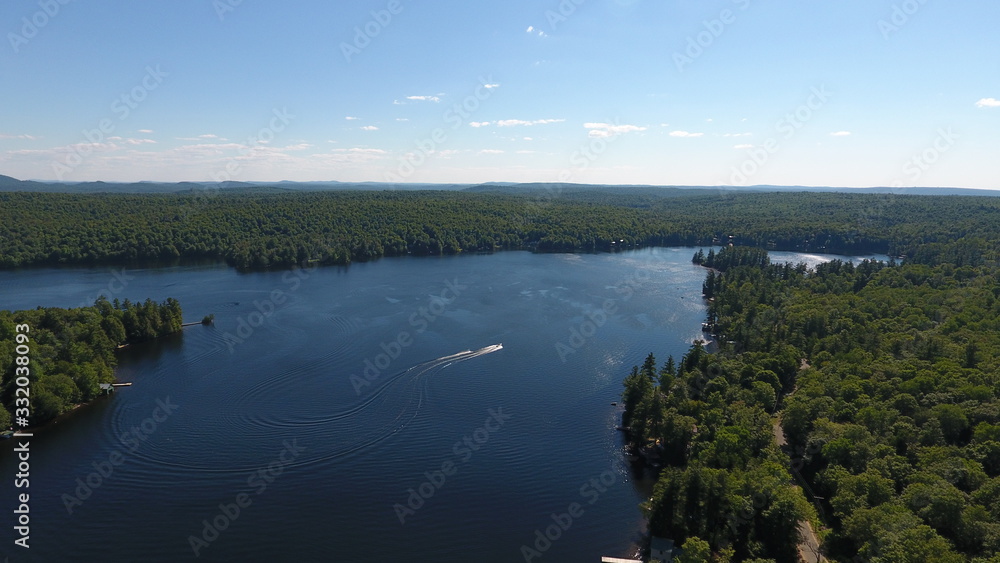 Adirondack lake in the summer Adirondack lake in the summer