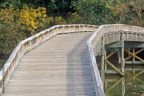 Walking bridge on Roosevelt Island, Washington, DC