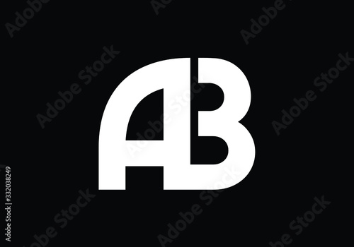 A B  AB Initial Letter Logo design vector template  Graphic Alphabet Symbol for Corporate Business Identity