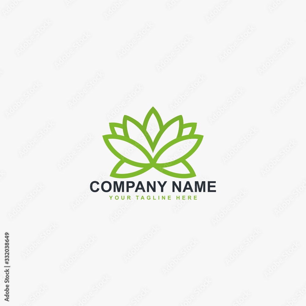 Lotus logo design vector. Beautiful flower illustration symbol. Plant, flower and leaf vector icons. Lotus line logo design. Lotus logo design vector. Beautiful flower illustration symbol. Plant, flower and leaf vector icons. Lotus line logo design.