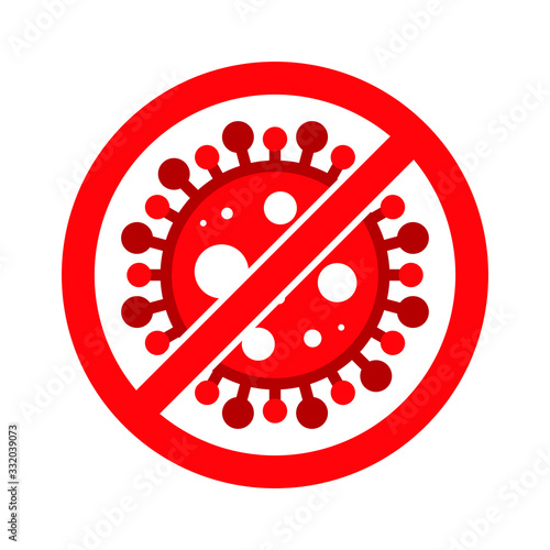 Wuhan Corona Virus, Covid-19, nCOV, MERS-CoV Novel Coronavirus Stop, Block, Anti Stamp. Red Vector 2019-2020. Warning Sign, Protection Symbol, Risk Zone Sticker. Chinese Pneumonia Disease. Covid19