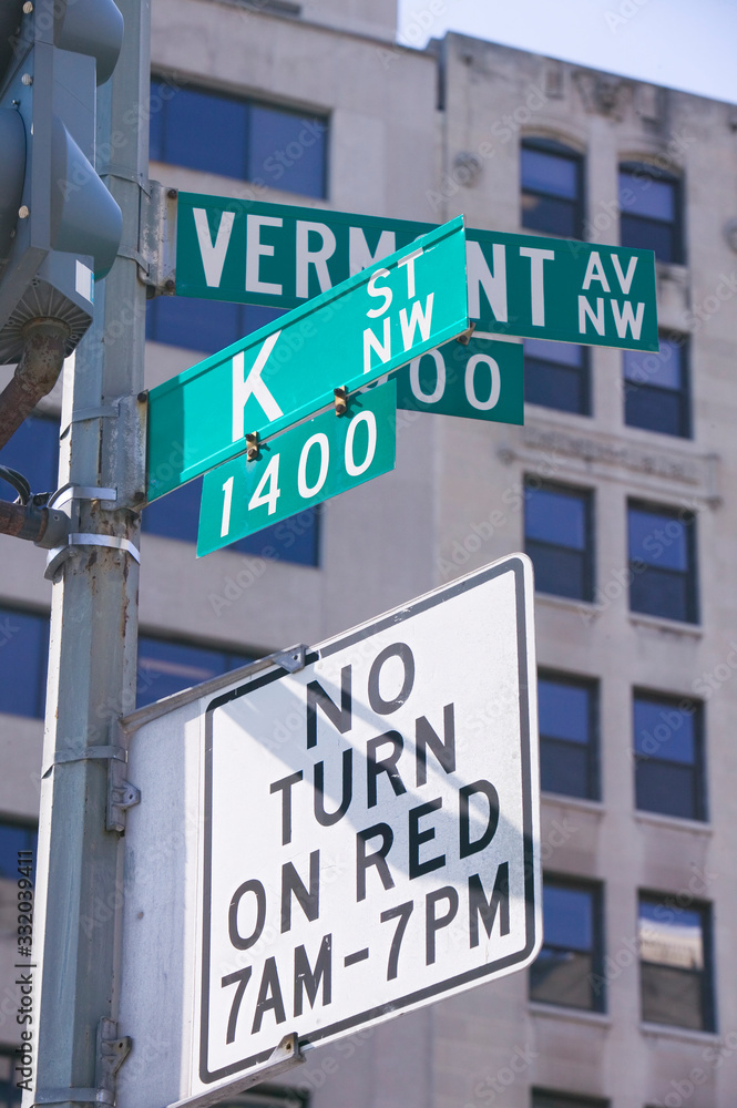 K Street NW and Vermont in Washington D.C., symbolizing lobbying and corruption in nation's capitol