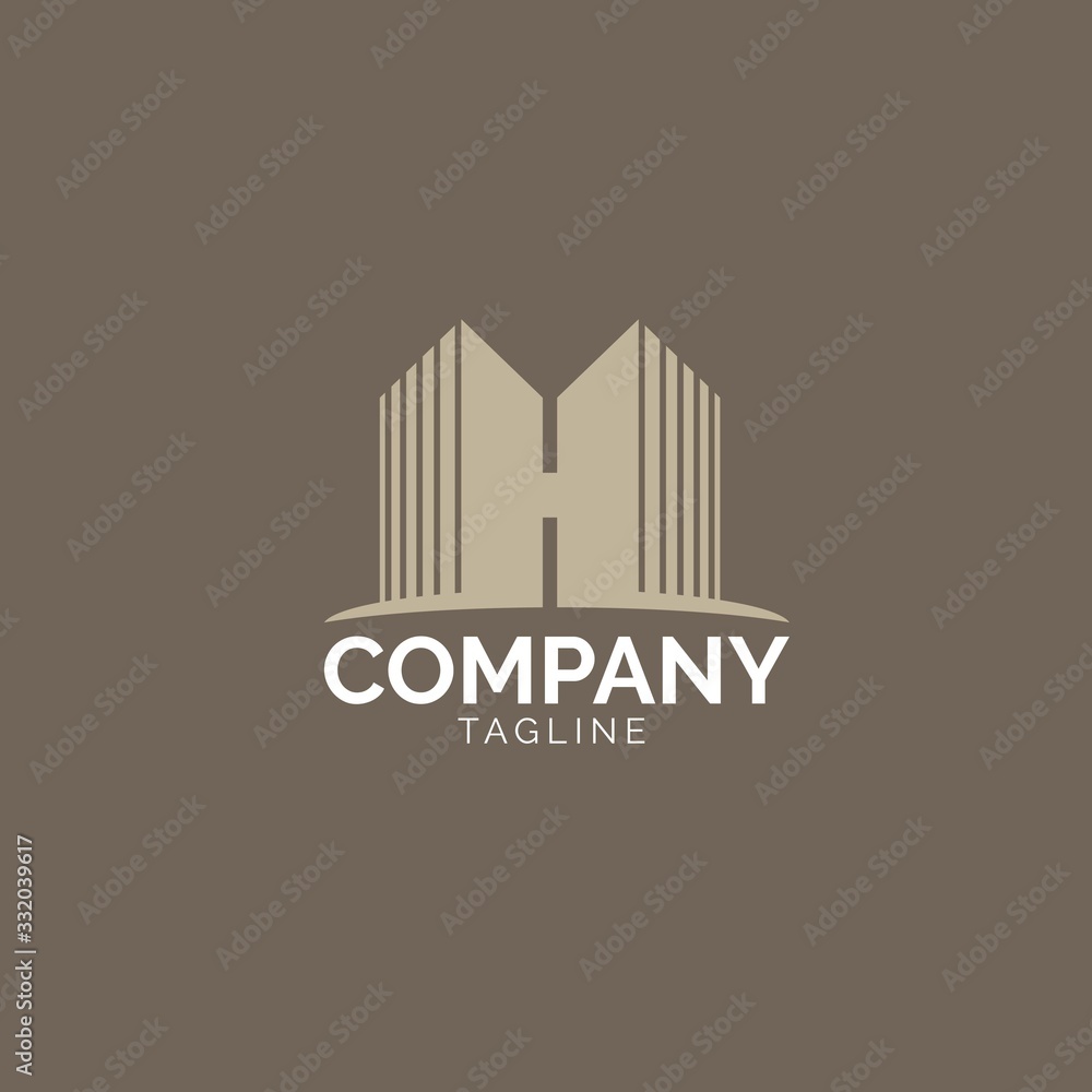 Fototapeta premium H logo, letter based.