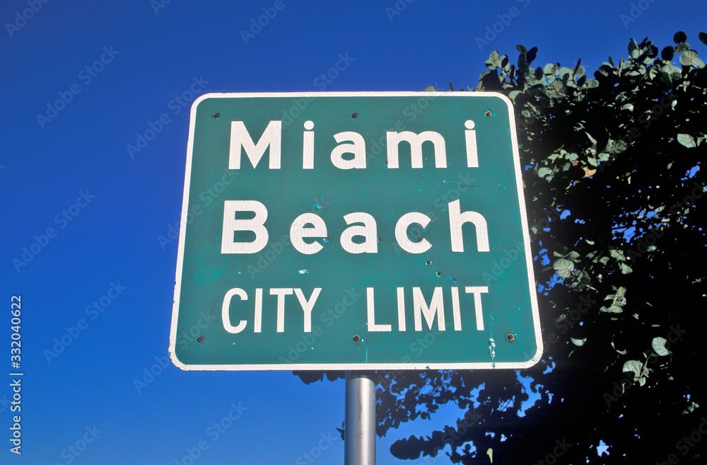 ÒMiami Beach City LimitÓ also known as south beach, Miami Beach, Florida ÒMiami Beach City LimitÓ also known as south beach, Miami Beach, Florida