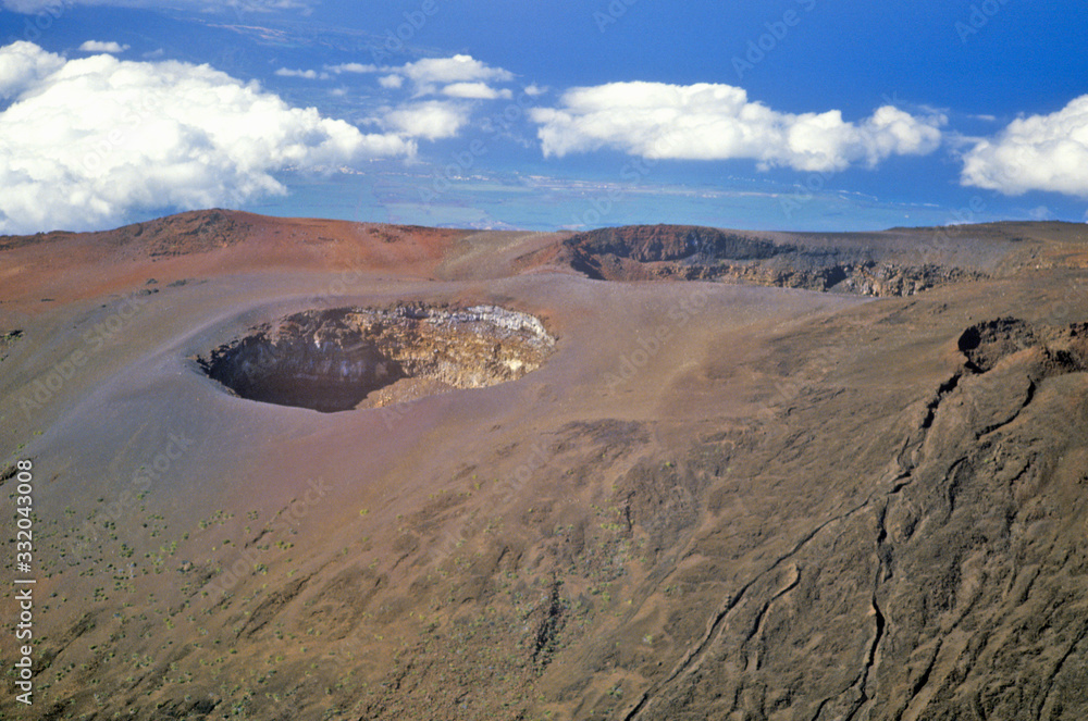 Aerial View of Mount Haleakala Volcano, Maui, Hawaii