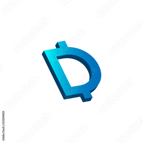 initial letter q logo prospective blue