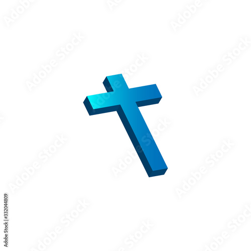 initial letter t logo prospective blue