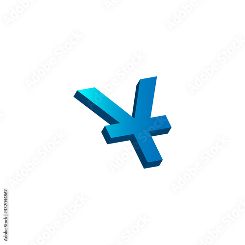initial letter y logo prospective blue