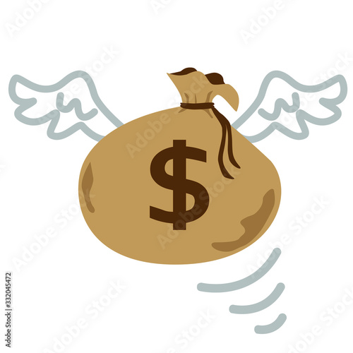 羽のついたドル記号のお金が飛んでいくイラスト Stock Vector Adobe Stock 羽のついたドル記号のお金が飛んでいくイラスト Stock Vector Adobe Stock