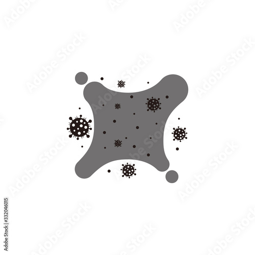 saliva with corona virus symbol decoration vector