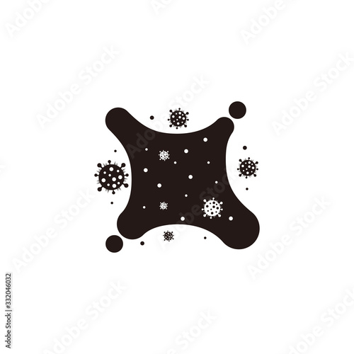 saliva with corona virus symbol decoration vector