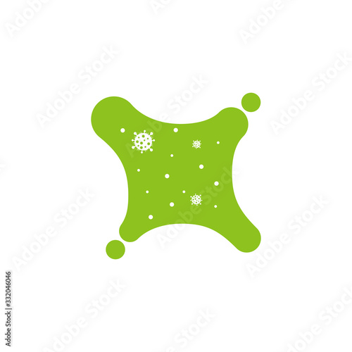 liquid sputum with viruses symbol colorful design vector