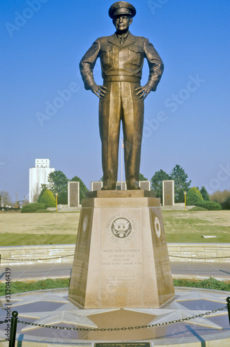 Statue of General Dwight D. Eisenhower. Abilene, Kansas photo