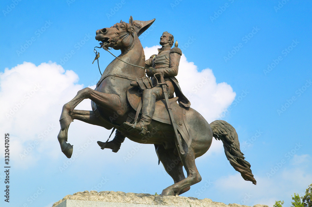 Andrew Jackson Statue in Jackson Square in New Orleans, Louisiana