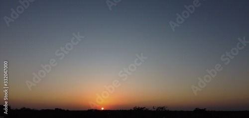 sunset over lake