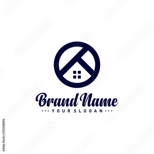 Letter K House logo vector template. Creative K Home logo design concepts. Icon symbol