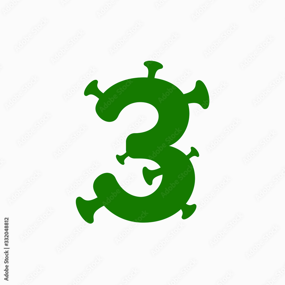 letter with virus and bacteria effect. coronavirus font letter with virus and bacteria effect. coronavirus font