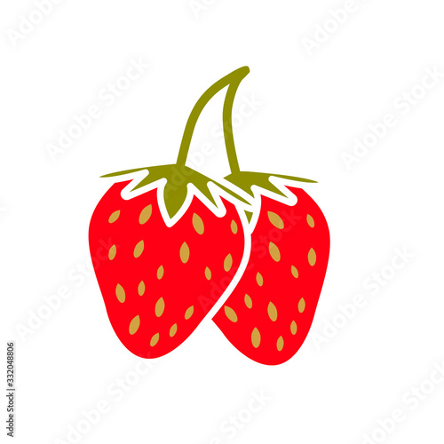strawberry icon collection, trendy style