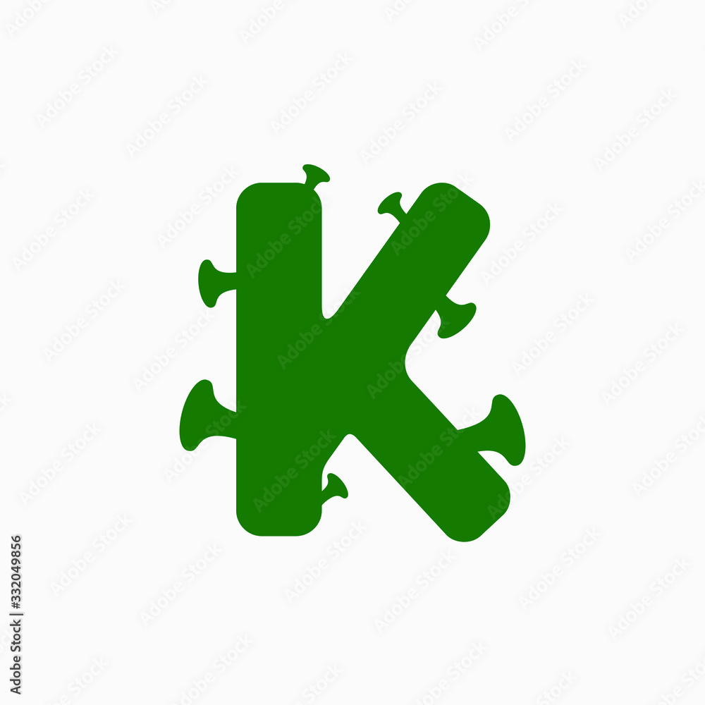 Fototapeta premium letter with virus and bacteria effect. coronavirus font