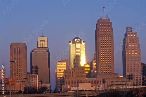 Kansas City skyline at sunrise  MO