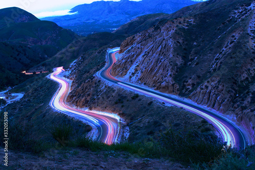 aerial view of the road photo