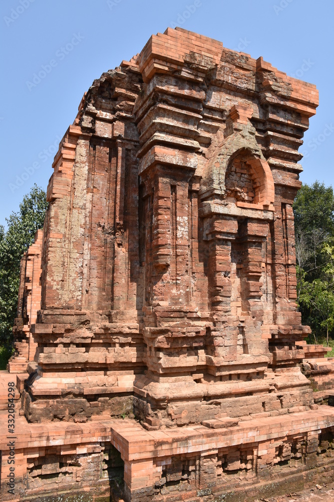 Fototapeta premium Group K Temple Portrait, 11th Century, My Son Sanctuary, Vietnam