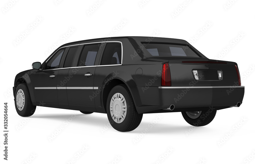 Luxury Limousine Car Isolated