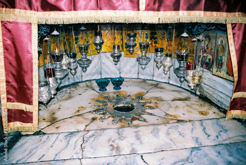 Israel, Bethlehem, silberner Stern, markiert den Geburtsort von Jesus.