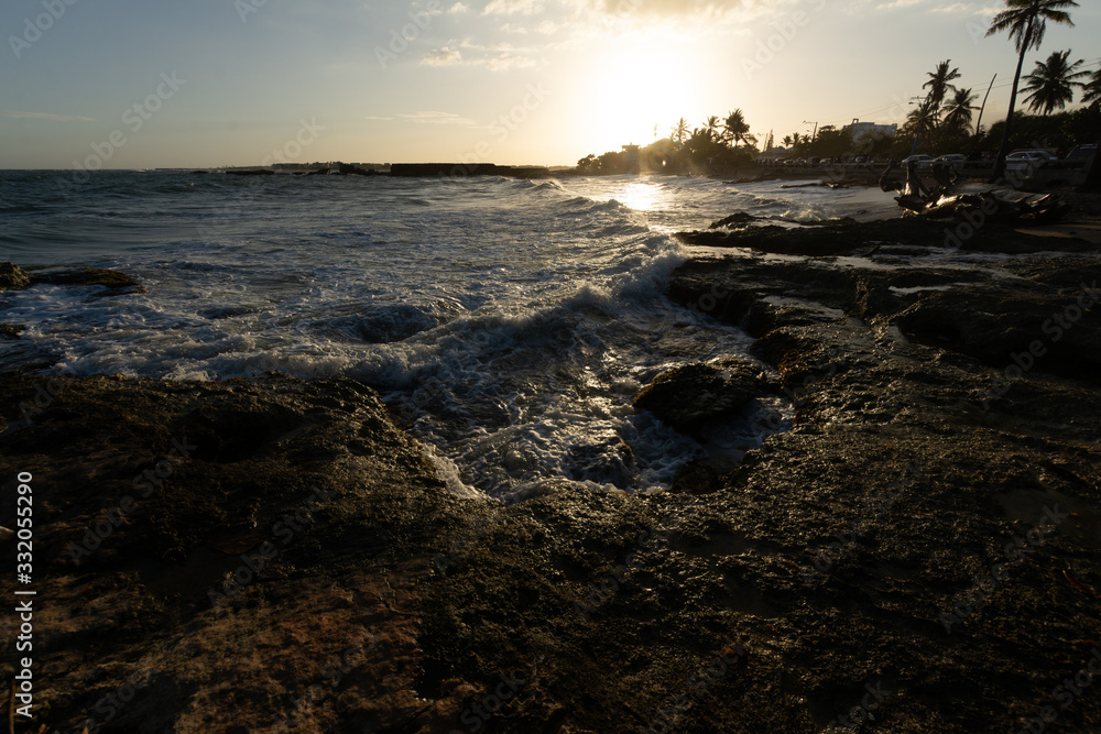 sunset on the beach