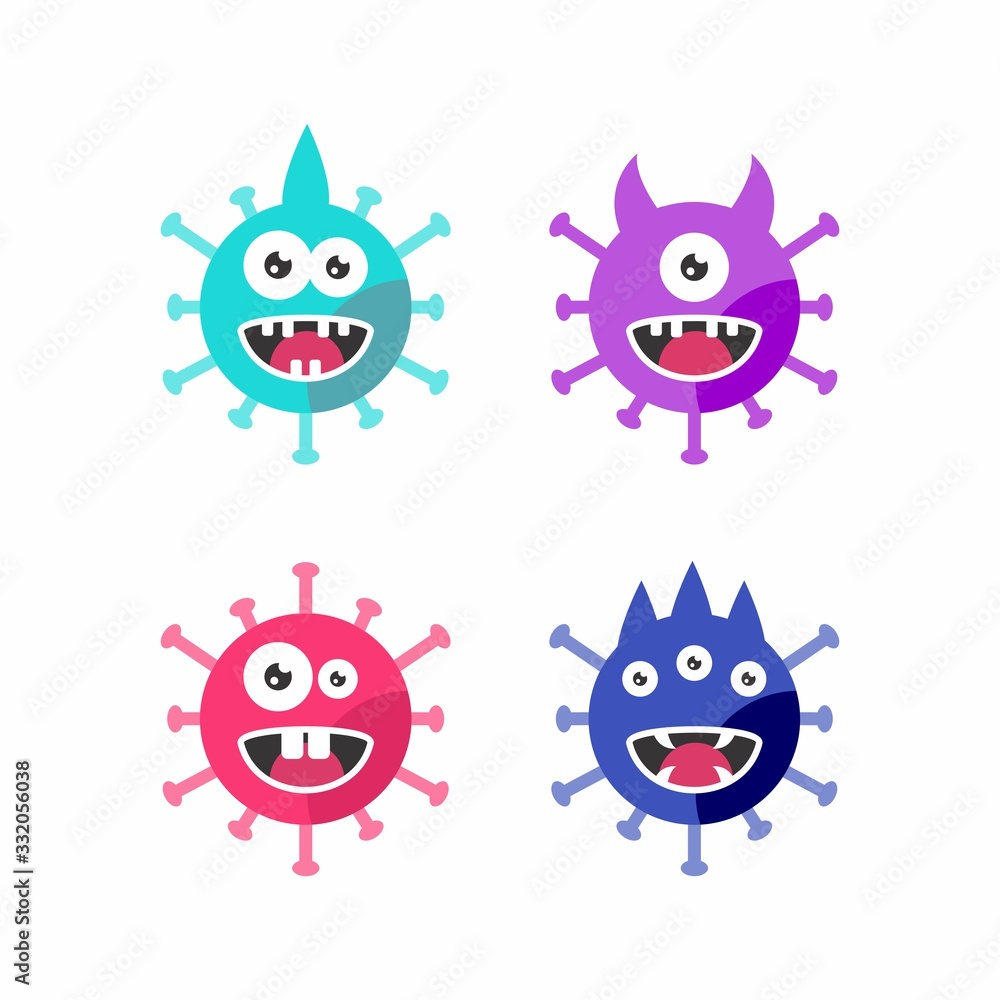 Prevention information illustration related to 2019-nCoV. monster Vector illustration to avoid Coronavirus.