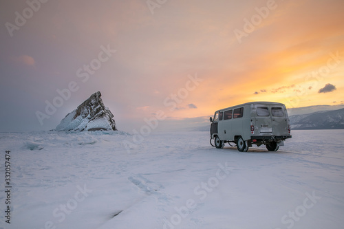 car in snow Russia (Bikallake)