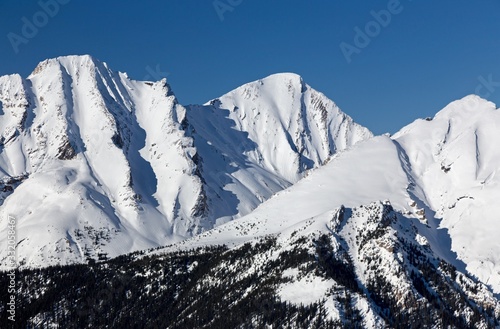 Noetic W3, snowcapped mountain peak in Sawback Range of Banff National Park, Canadian Rockies photo