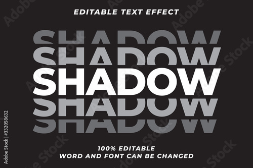 Shadow text style effect Premium Vector
