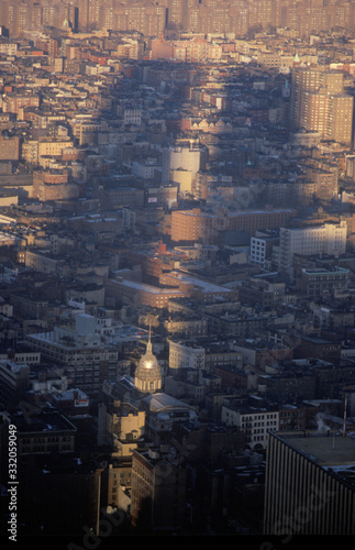 Φωτογραφία Shadows of World Trade Towers over New York City, NY