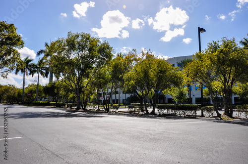 Coronavirus Office Complex Building Parking Lot Nobody Commercial photo