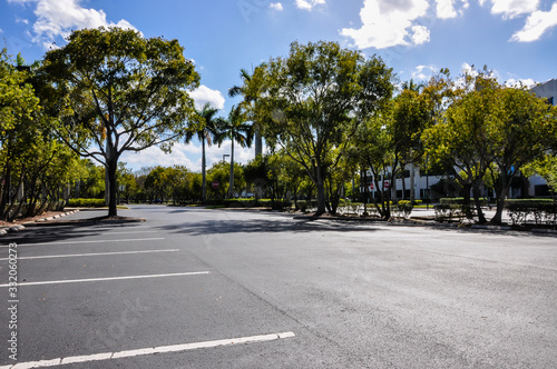 coronavirus pavement office closed parking empty china virus covid19