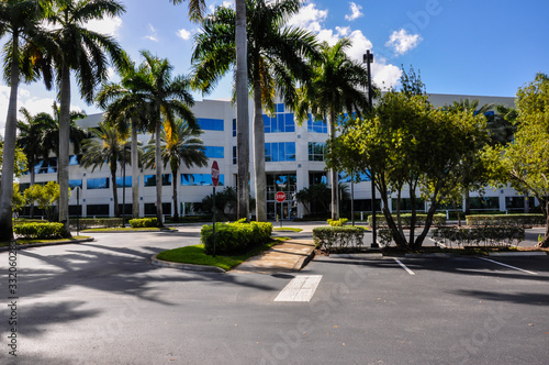 Coronavirus Office Building Parking Lot Empty Nobody 