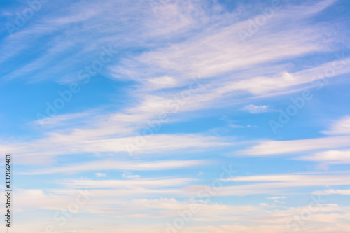 Fototapeta Naklejka Na Ścianę i Meble -  Beautiful blue sky. Bright clouds. Sky background.