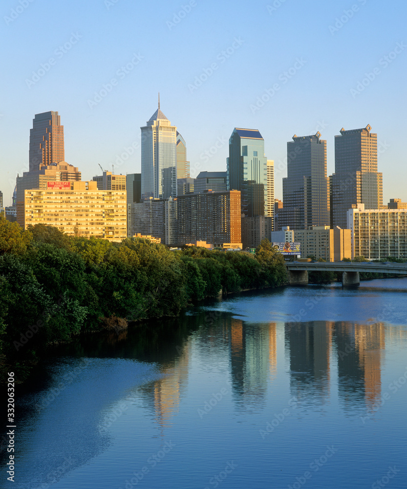 Skyline of Philadelphia from Schuylkill River, PA