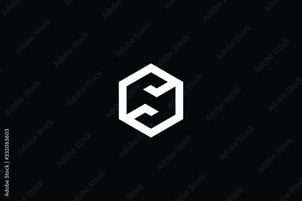 Minimal elegant monogram art logo. Outstanding professional trendy awesome artistic S initial based Alphabet icon logo. Premium Business logo White color on black background Minimal elegant monogram art logo. Outstanding professional trendy awesome artistic S initial based Alphabet icon logo. Premium Business logo White color on black background